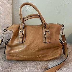 Urban Expressions Vegan leather satchel tan